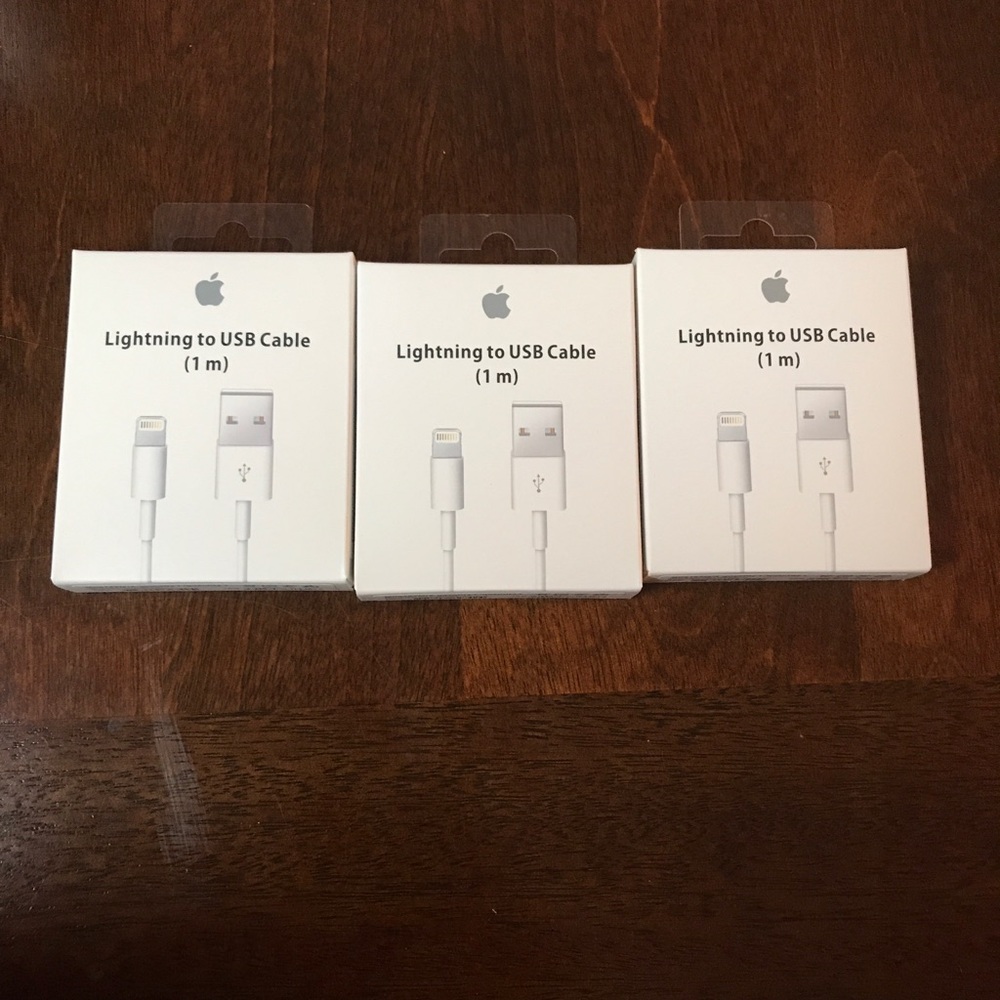 3 apple usb cables